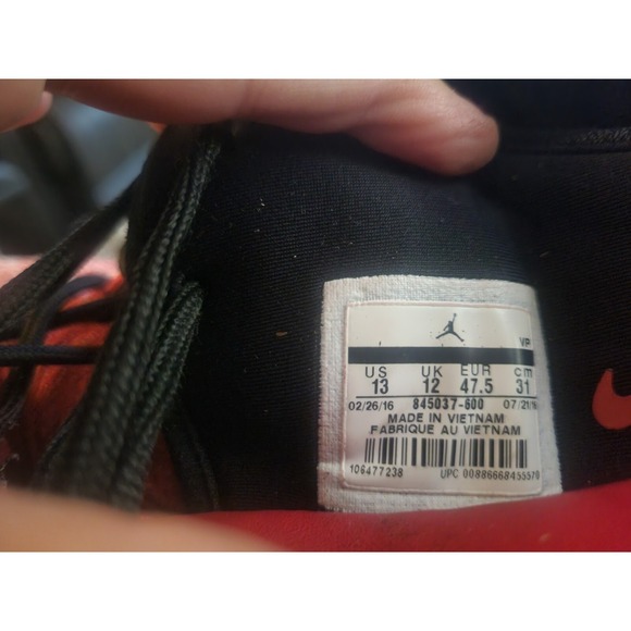 Nike Air Jordan 31 XXXI Chicago Bulls Red Black White 845037-600 size 13